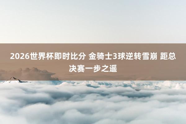 2026世界杯即时比分 金骑士3球逆转雪崩 距总决赛一步之遥