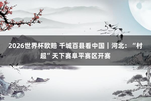 2026世界杯欧赔 千城百县看中国｜河北：“村超”天下赛阜平赛区开赛