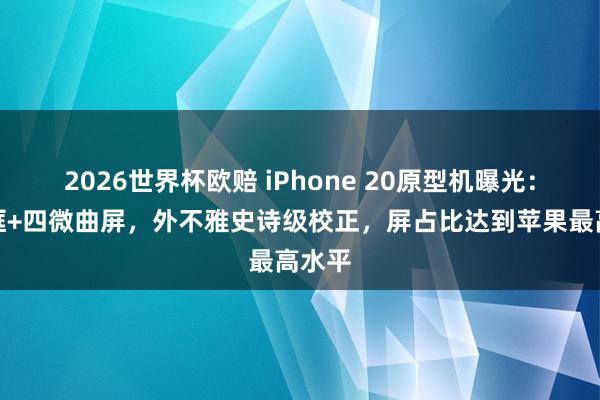 2026世界杯欧赔 iPhone 20原型机曝光：开阔框+四微曲屏，外不雅史诗级校正，屏占比达到苹果最高水平