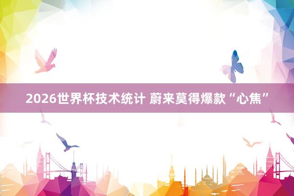 2026世界杯技术统计 蔚来莫得爆款“心焦”