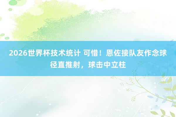 2026世界杯技术统计 可惜！恩佐接队友作念球径直推射，球击中立柱