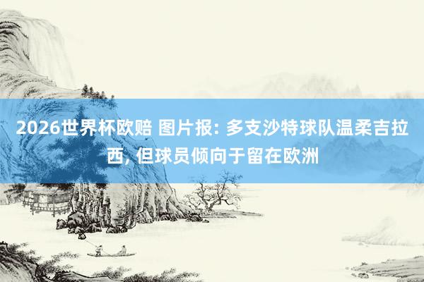 2026世界杯欧赔 图片报: 多支沙特球队温柔吉拉西, 但球员倾向于留在欧洲